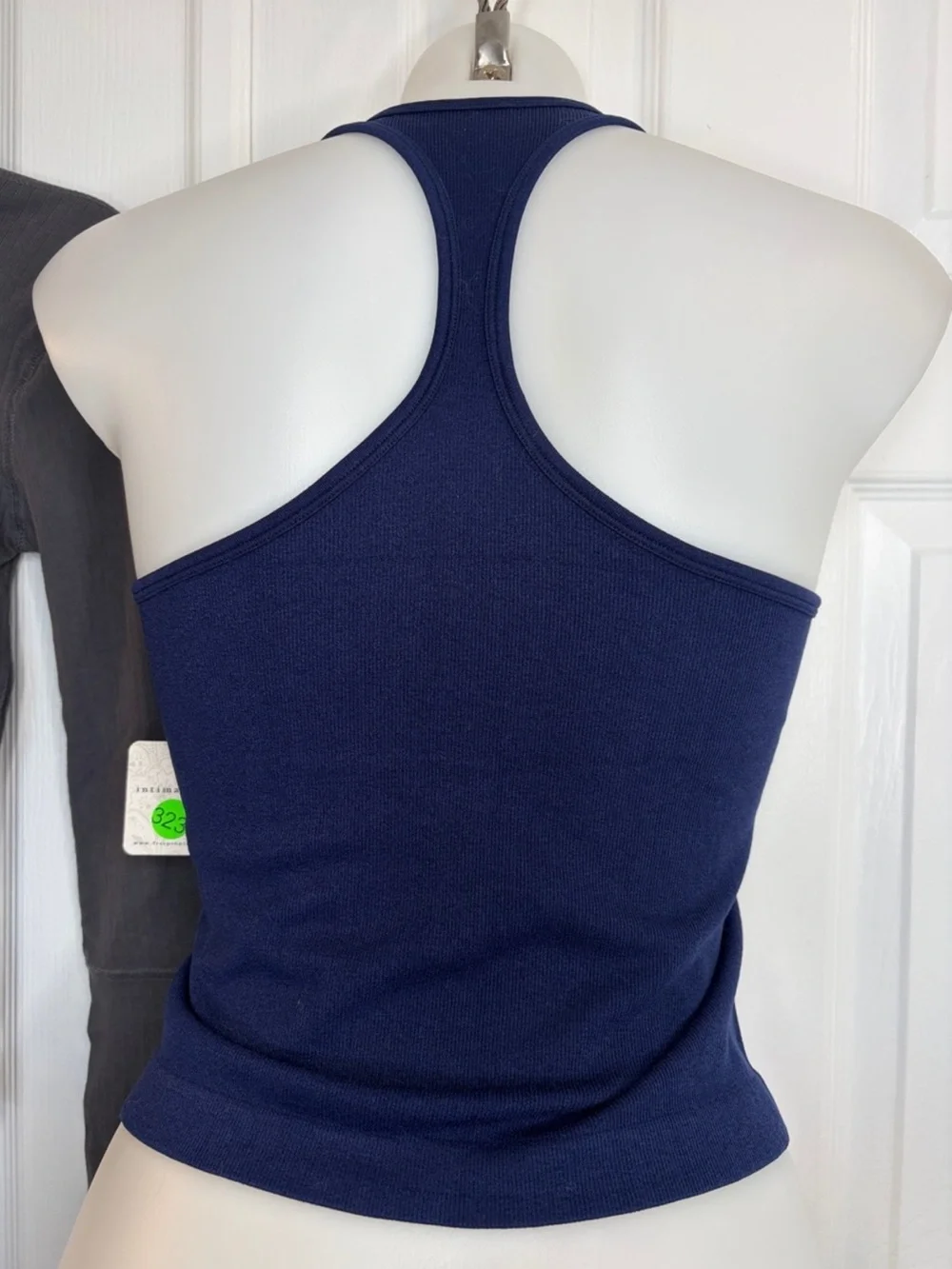Intimately Free People Navy Ribbed Racerback Crop Tank Top  Seamless M/L